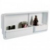 Side recess 2 glass holders ABS white right