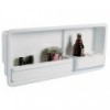 Nicchia laterale 2 porte-vetro ABS bianco sinistro  - N°1 - comptoirnautique.com