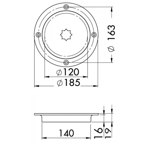 Portello d'ispezione AISI 316 passaggio 120 mm - N°4 - comptoirnautique.com