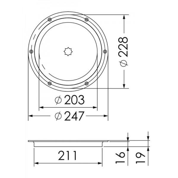 Portello di ispezione AISI 316 passaggio 203 mm - N°4 - comptoirnautique.com