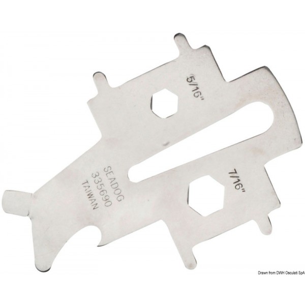 Chiave universale per tappi in acciaio inox - N°1 - comptoirnautique.com