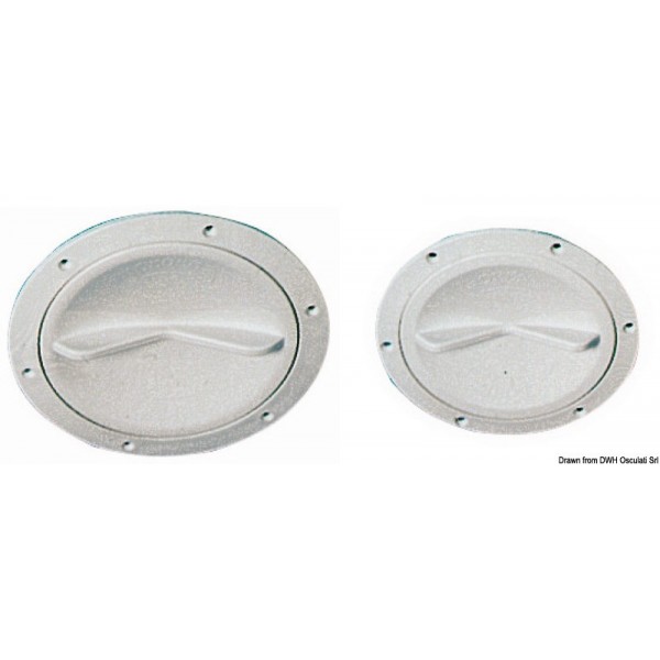 Easy-open white inspection plug 127 mm - N°2 - comptoirnautique.com