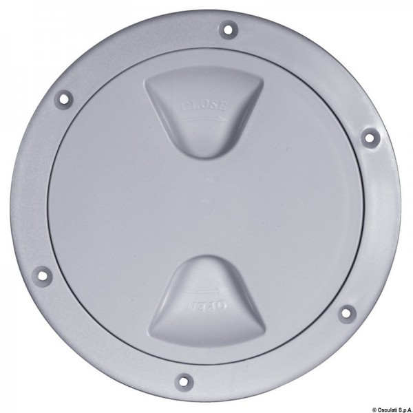 Inspektionsstopfen 5" grau RAL 7042 - N°1 - comptoirnautique.com