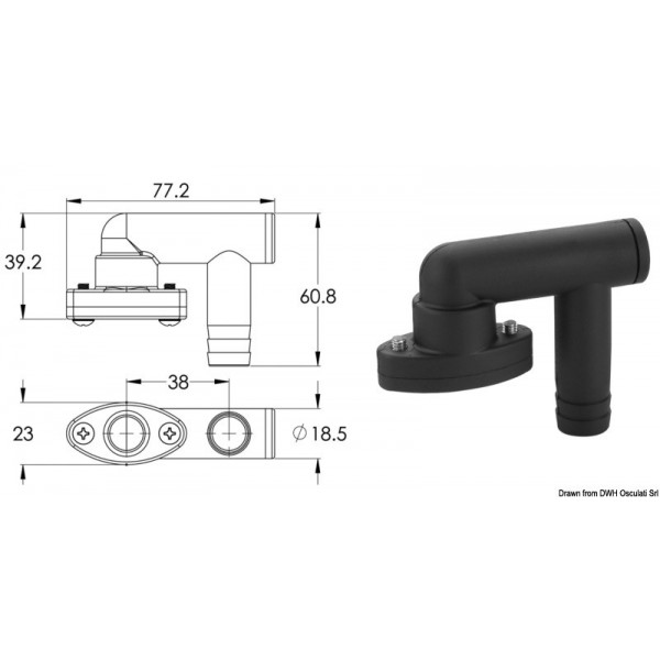 Coperchio di scarico Ø 16 mm - N°1 - comptoirnautique.com