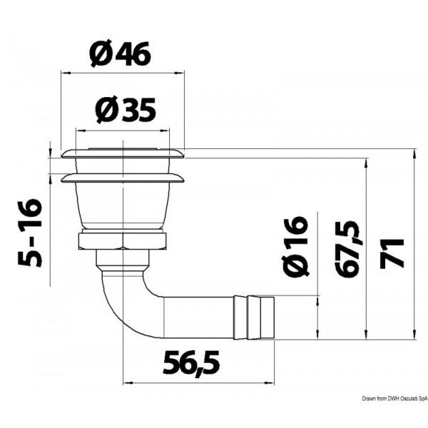 Ugello a 90° per lo sfiato del carburante a filo in acciaio inox - N°2 - comptoirnautique.com