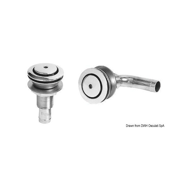 Sfiato carburante 90° AISI 316 lucidato a specchio 45 mm - N°1 - comptoirnautique.com
