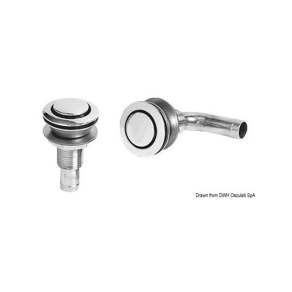 Sfiato diritto AISI 316 lucidato a specchio 49 mm - N°1 - comptoirnautique.com