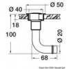 Chrome-plated brass vent bent 90° left 16 mm - N°2 - comptoirnautique.com