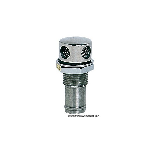 Bocchetta diritta da 16 mm in acciaio inox lucidato a specchio - N°1 - comptoirnautique.com