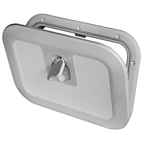 Portello d'ispezione a filo RAL 7042 380 x 280 mm - N°1 - comptoirnautique.com