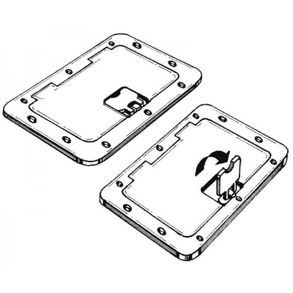 Portello d'ispezione bianco antiscivolo 280x380 mm - N°3 - comptoirnautique.com