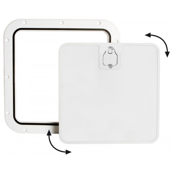 Removable front panel inspection hatch white 375 x 375 mm - N°1 - comptoirnautique.com