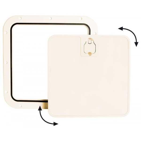 Sportello di ispezione del pannello frontale rimovibile, crema 375 x 375 mm - N°1 - comptoirnautique.com