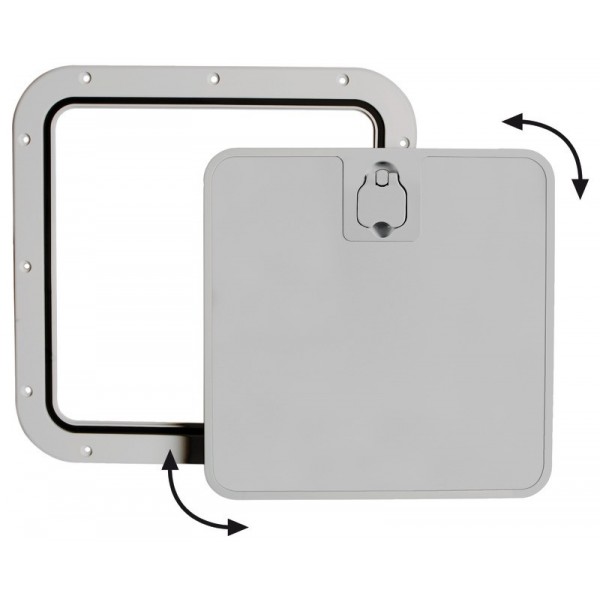 Sportello d'ispezione rimovibile sul pannello frontale grigio 375 x 375 mm - N°1 - comptoirnautique.com