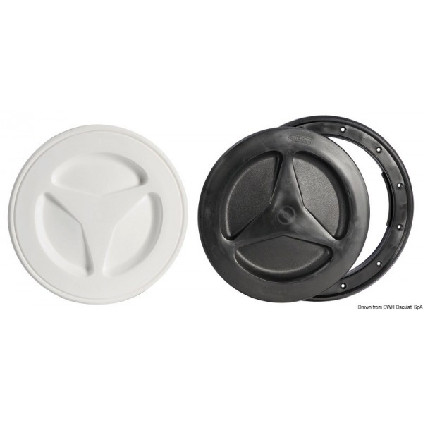 Tappo di ispezione in polipropilene bianco 204 mm - N°1 - comptoirnautique.com