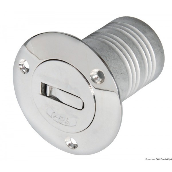 Tappo in ottone cromato FUEL 50 mm - N°1 - comptoirnautique.com