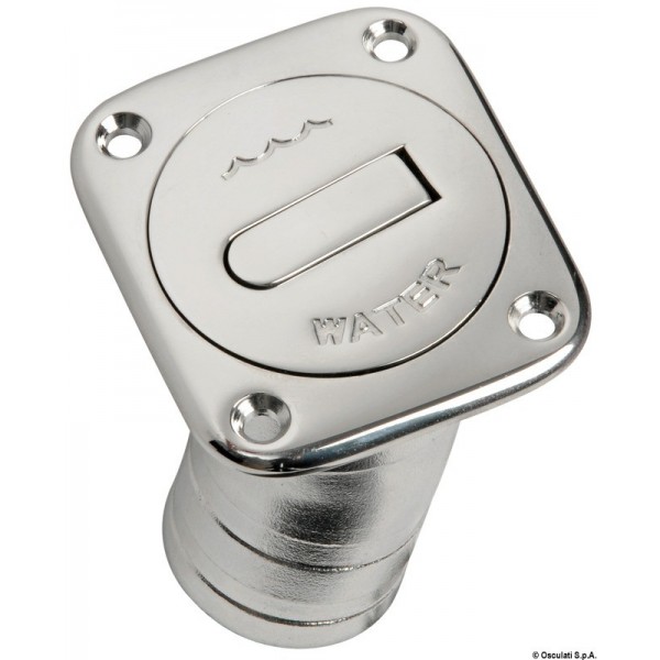 Square Fuel filler cap, short version 38 mm - N°1 - comptoirnautique.com