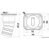 Quadrato Tappo di rifornimento carburante, versione corta 38 mm - N°5 - comptoirnautique.com