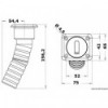 Tappo di scarico quadrato, versione lunga 38 mm - N°5 - comptoirnautique.com