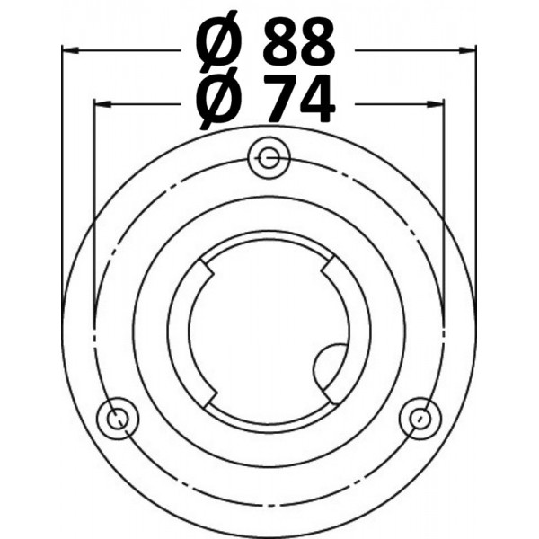 Batoque inteligente protect.moulée Ø 50mm COMBUSTÍVEL  - N°3 - comptoirnautique.com