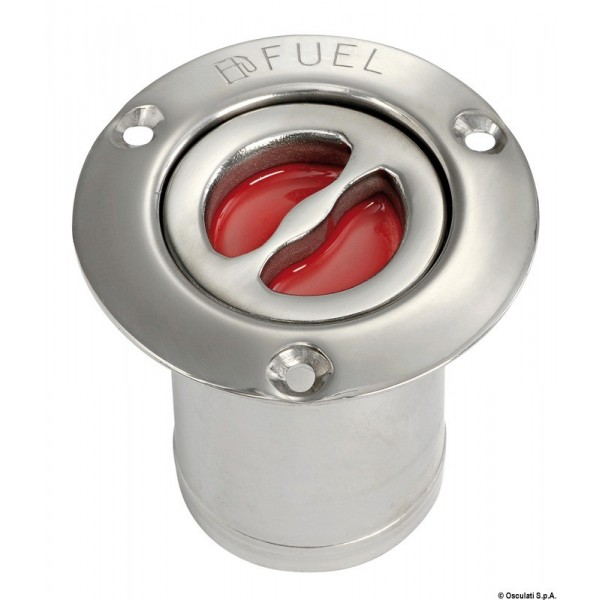 FUEL straight plug polished stainless steel 80 mm - N°1 - comptoirnautique.com