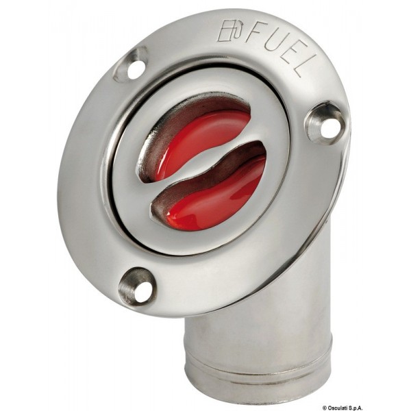 Tampa inclinada FUEL 45° aço inoxidável polido 38 mm - N°1 - comptoirnautique.com