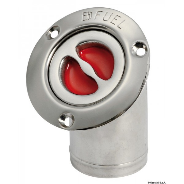 FUEL Tappo inclinato a 45° in acciaio inox lucido 50 mm - N°1 - comptoirnautique.com