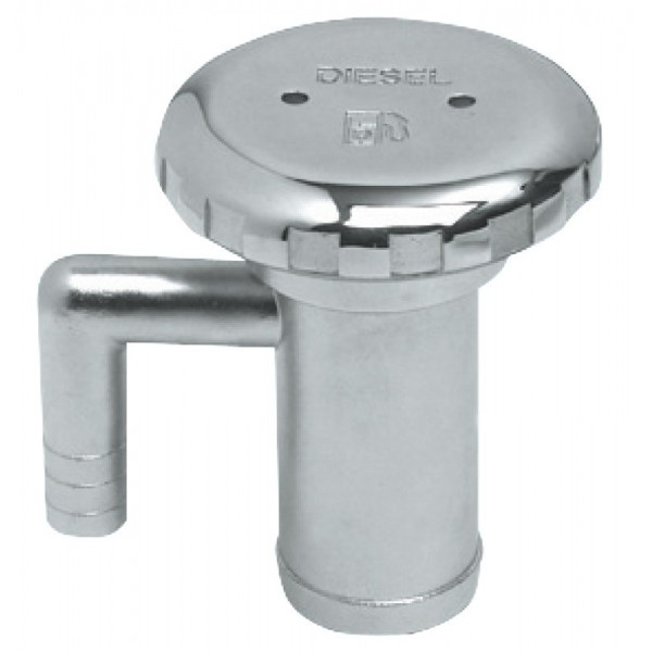 Bouchon FUEL AISI316 poli miroir avec évent 38 mm  - N°1 - comptoirnautique.com