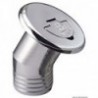 Chrome-plated brass filler cap 30° WATER 38 mm