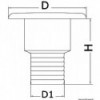 Bujão de enchimento reto em latão cromado ÁGUA 38 mm - N°2 - comptoirnautique.com