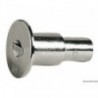 Straight chrome-plated brass plug WATER 50 mm