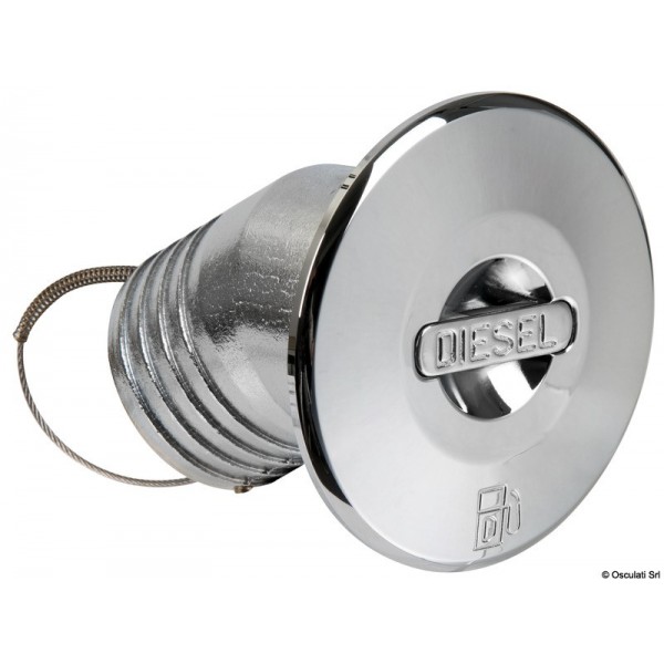 Otturatore inclinato 30° in ottone cromato DIESEL 50 mm - N°1 - comptoirnautique.com