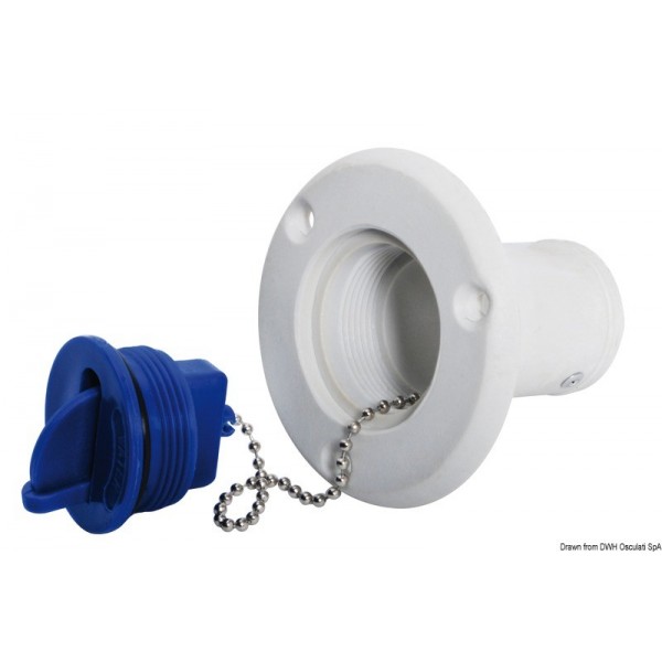 WATER blue 38 mm carb. nylon/fiberglass cap - N°1 - comptoirnautique.com