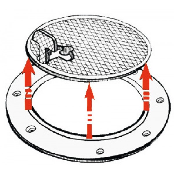 Portello di ispezione con coperchio bianco 315 x 270 mm - N°2 - comptoirnautique.com