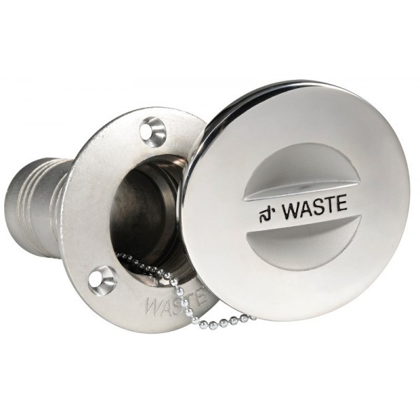 Tappo WASTE AISI316 stampato lucido 38mm 84,5mm - N°1 - comptoirnautique.com