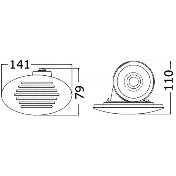 Flush-mounted horn white 112 db - N°2 - comptoirnautique.com 