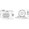 Clacson bianco da incasso 12V 112 db - N°2 - comptoirnautique.com