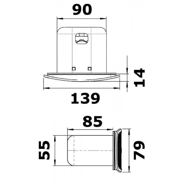 Avertisseur à encastrer Sound version Oblong  - N°2 - comptoirnautique.com 