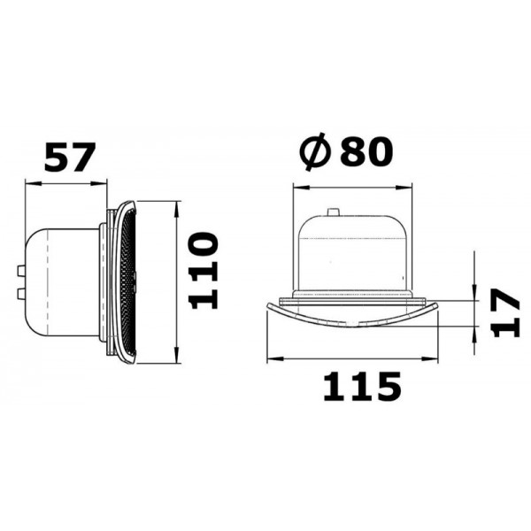 Avertisseur à encastrer Sound version Round - Osculati - N°2 - comptoirnautique.com