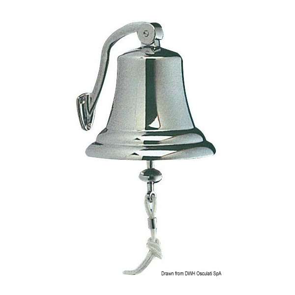 Chrome-plated brass bell Ø 150 mm - N°1 - comptoirnautique.com 