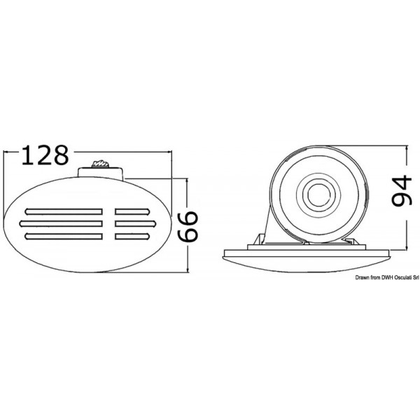 ABS-Einbauhorn mit weißem Gitter - N°2 - comptoirnautique.com 