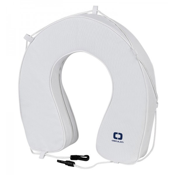 White PVC horseshoe buoy - N°1 - comptoirnautique.com 