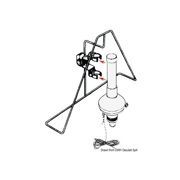 Soporte de acero inoxidable para 22.420.00  - N°2 - comptoirnautique.com 