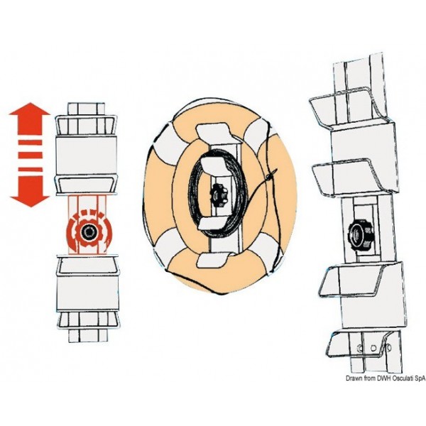 Supporto regolabile per boe a corona - N°1 - comptoirnautique.com