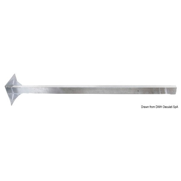 Zinc-plated steel post, height 160 cm - N°1 - comptoirnautique.com 