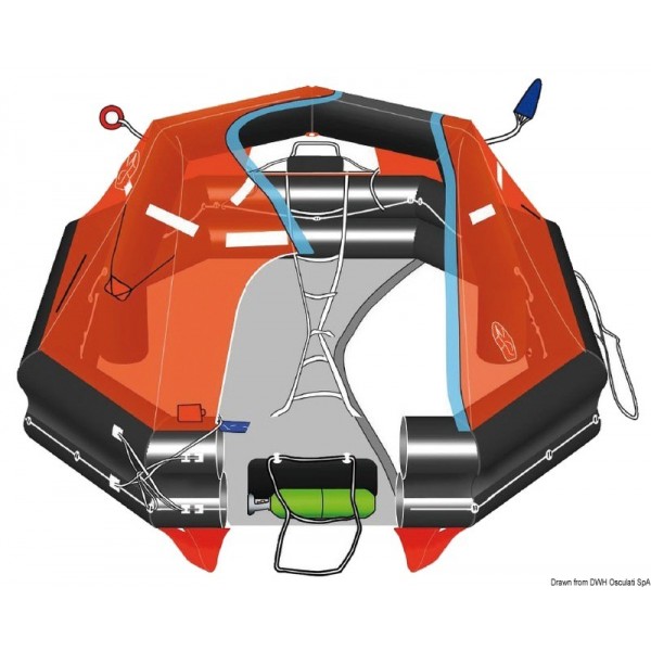 Zattera di salvataggio profonda-Sea A confezione Flat 10 cuccette 86x61x35 cm - N°2 - comptoirnautique.com