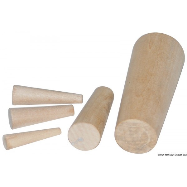 Set di 10 coni di sicurezza in legno da 8 a 38 mm - N°1 - comptoirnautique.com