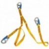Euro Lightline Cordino da 2 m + 3 moschettoni a sgancio rapido