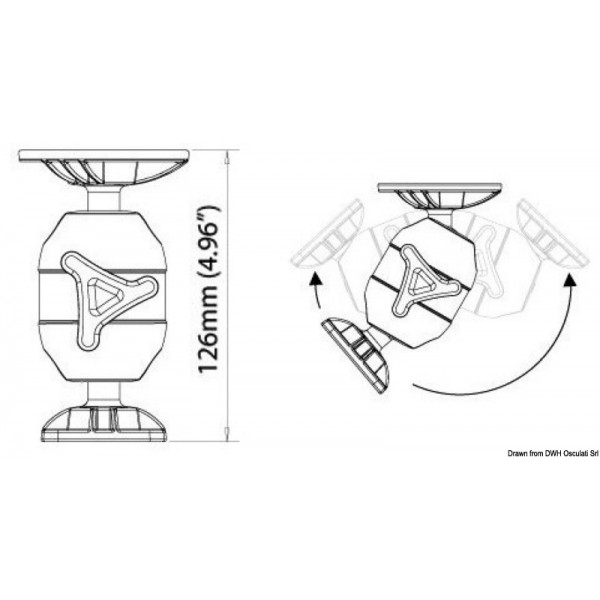 Halter Scanstrut p. iPad-Hülle Befestigung auf der Ebene  - N°2 - comptoirnautique.com