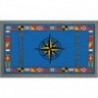 Non-slip doormat. Format 40x68cm Compass rose